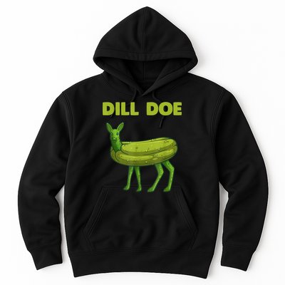 Funny Dill Doe Women Deer Green Dill Pickle Veggie Lover Hoodie