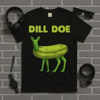 Funny Dill Doe Women Deer Green Dill Pickle Veggie Lover T-Shirt