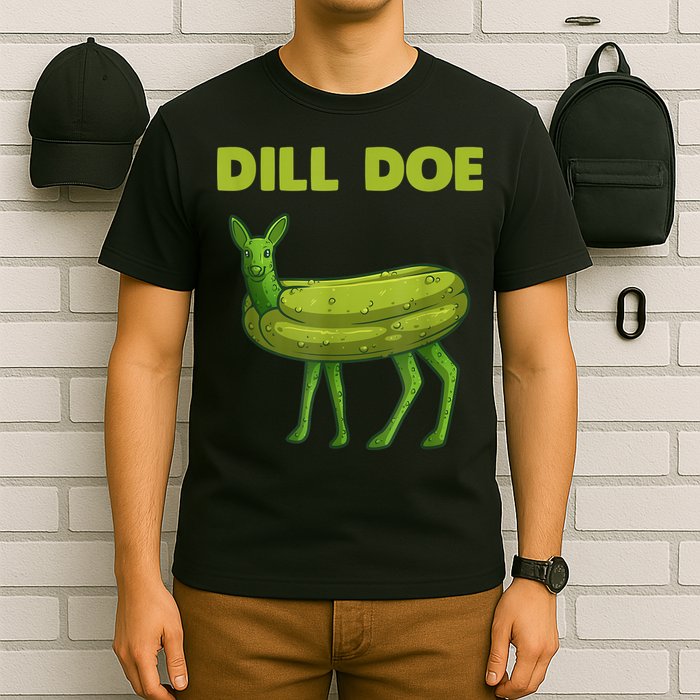 Funny Dill Doe Women Deer Green Dill Pickle Veggie Lover T-Shirt