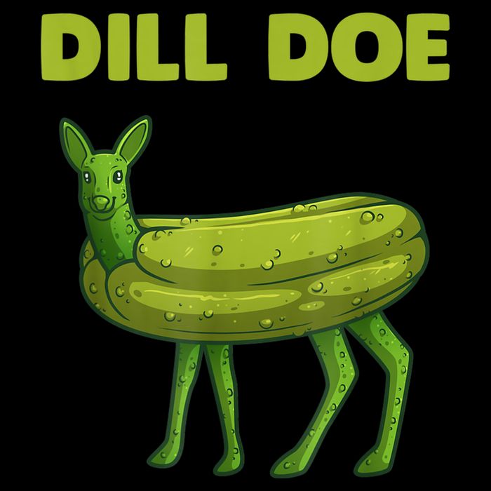 Funny Dill Doe Women Deer Green Dill Pickle Veggie Lover T-Shirt