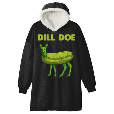 Funny Dill Doe Women Deer Green Dill Pickle Veggie Lover Hooded Wearable Blanket