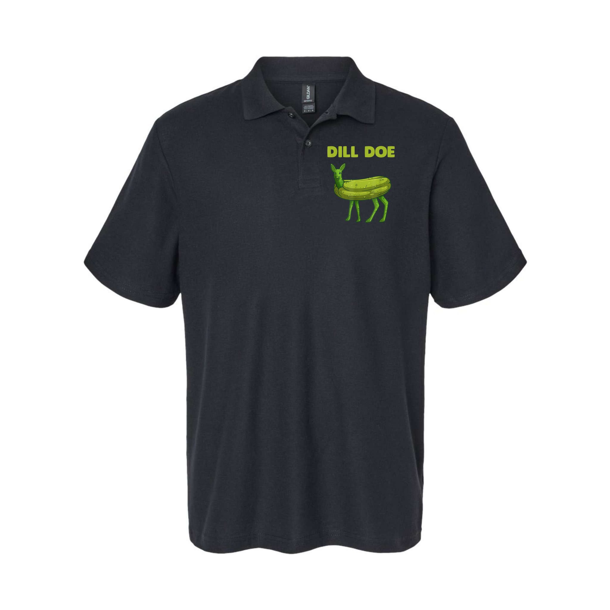 Funny Dill Doe Women Deer Green Dill Pickle Veggie Lover Polo