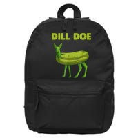 Funny Dill Doe Women Deer Green Dill Pickle Veggie Lover 16 in Basic Backpack
