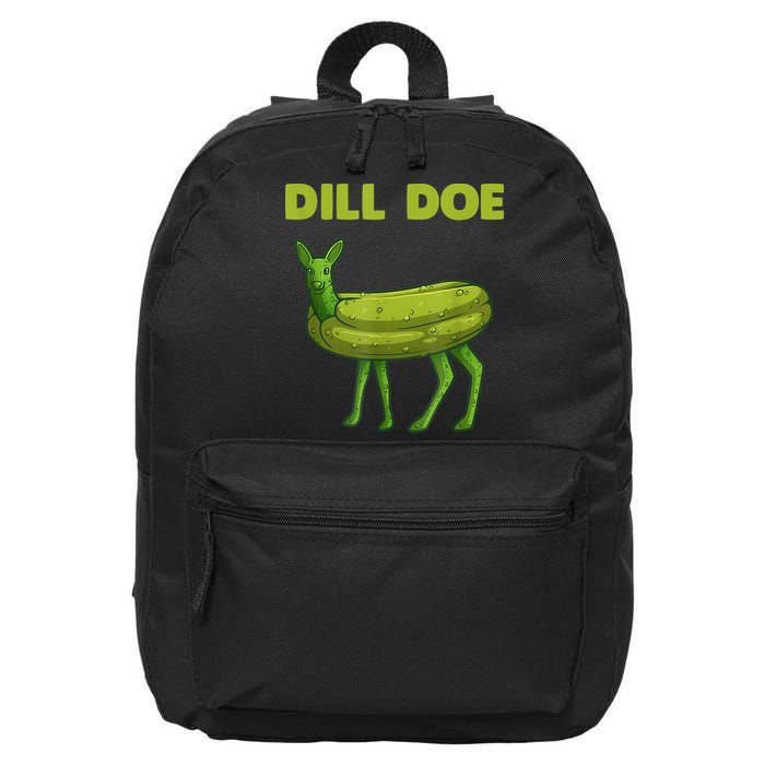 Funny Dill Doe Women Deer Green Dill Pickle Veggie Lover 16 in Basic Backpack