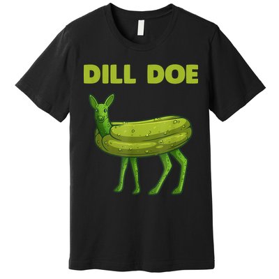 Funny Dill Doe Women Deer Green Dill Pickle Veggie Lover Premium T-Shirt