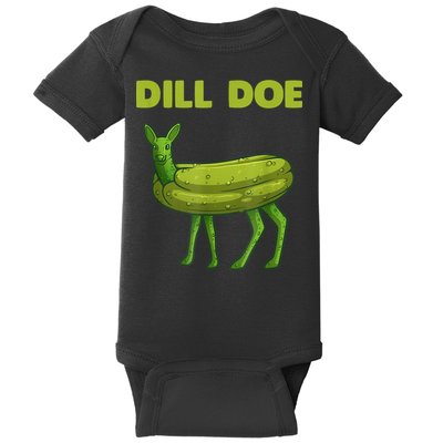 Funny Dill Doe Women Deer Green Dill Pickle Veggie Lover Baby Bodysuit