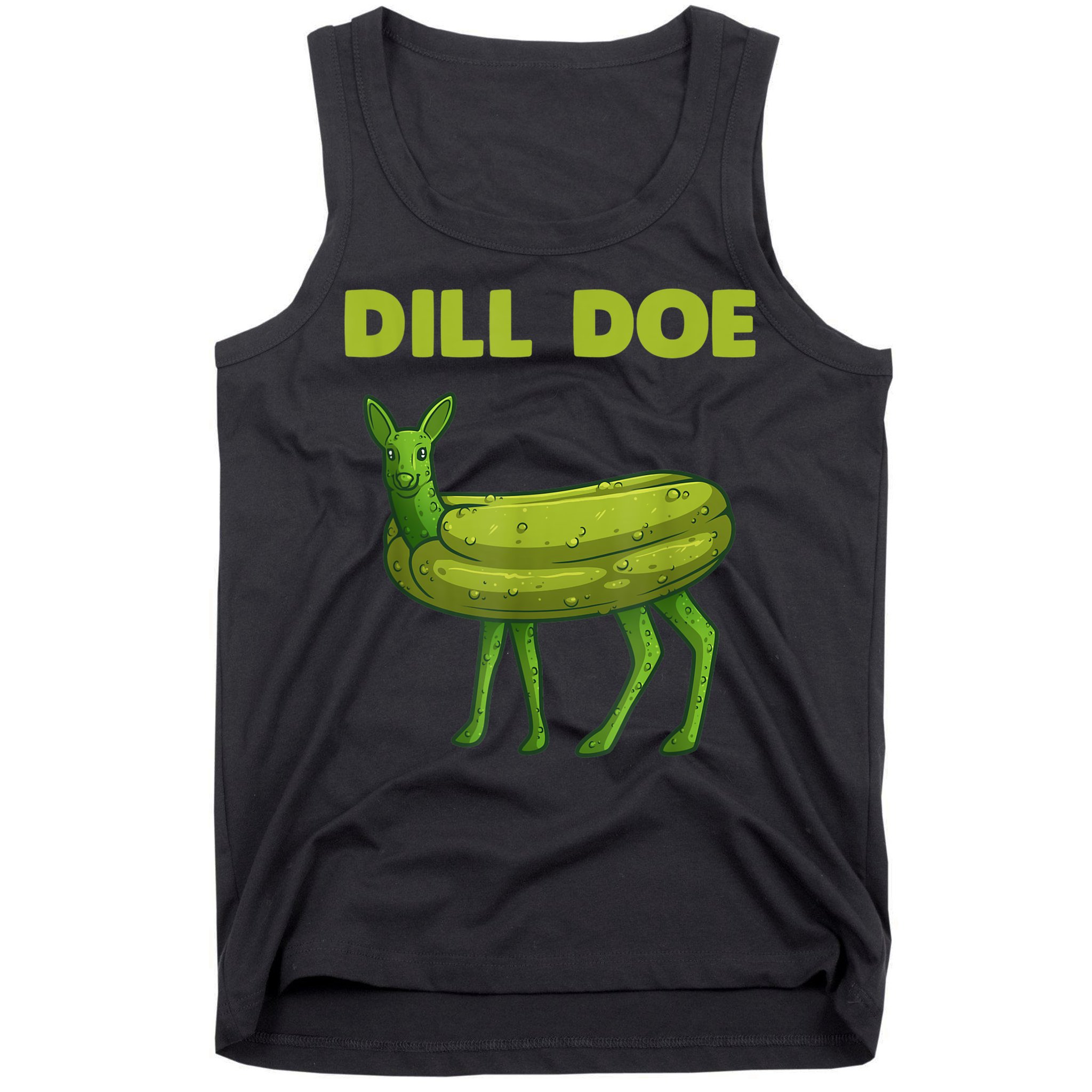 Funny Dill Doe Women Deer Green Dill Pickle Veggie Lover Tank Top
