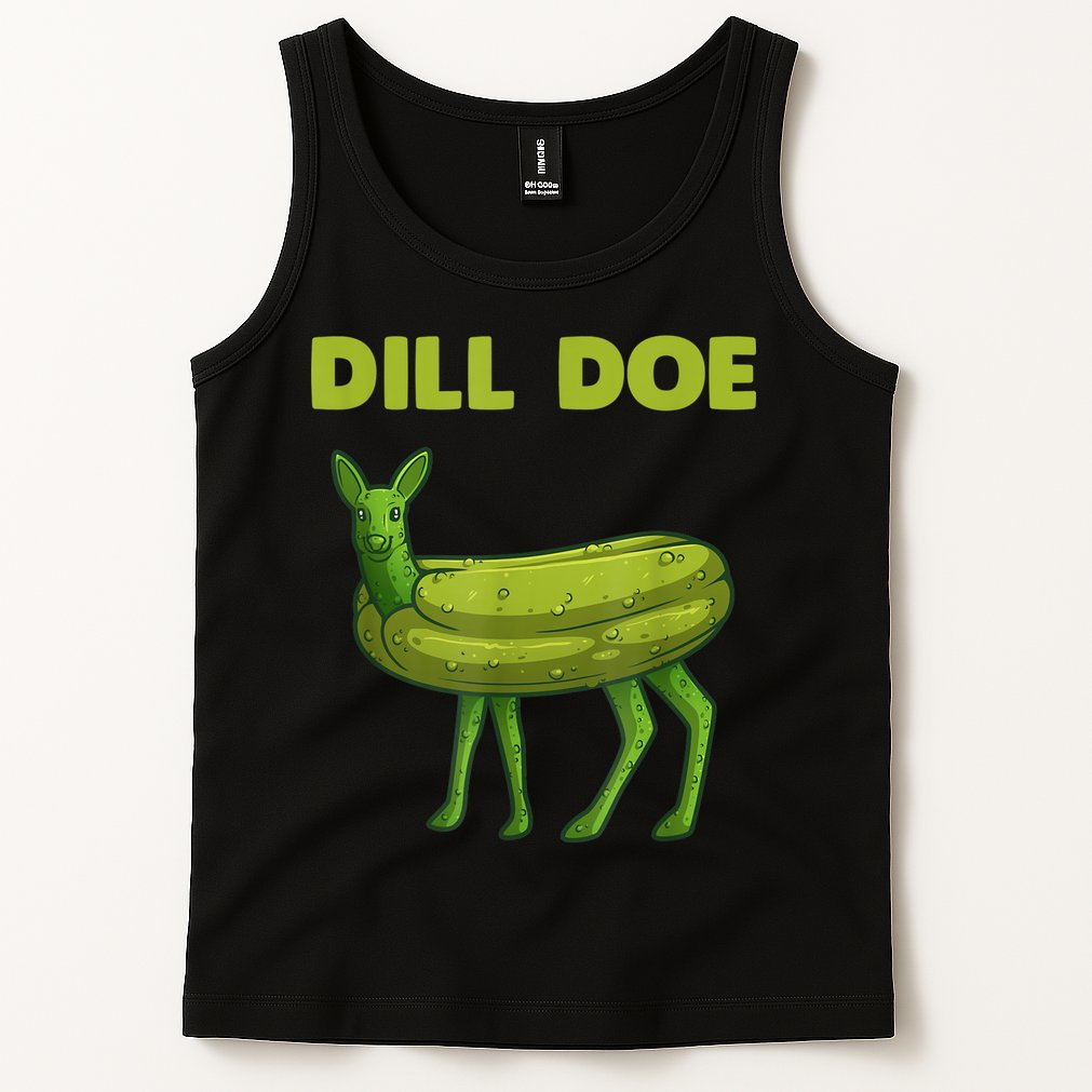 Funny Dill Doe Women Deer Green Dill Pickle Veggie Lover Tank Top