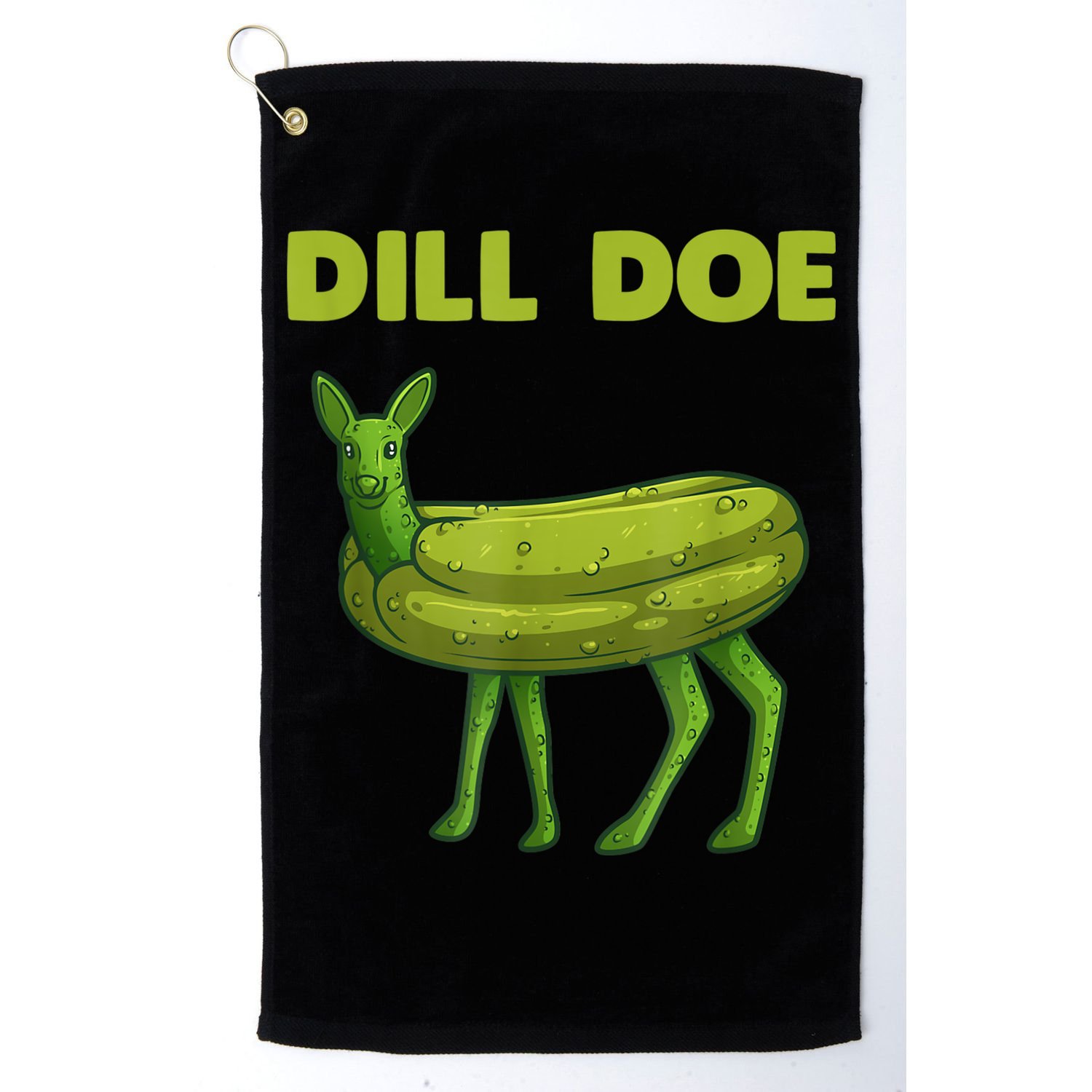 Funny Dill Doe Women Deer Green Dill Pickle Veggie Lover Golf Towel