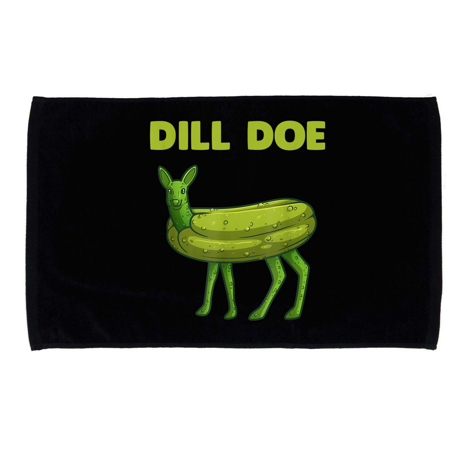 Funny Dill Doe Women Deer Green Dill Pickle Veggie Lover Microfiber Hand Towel