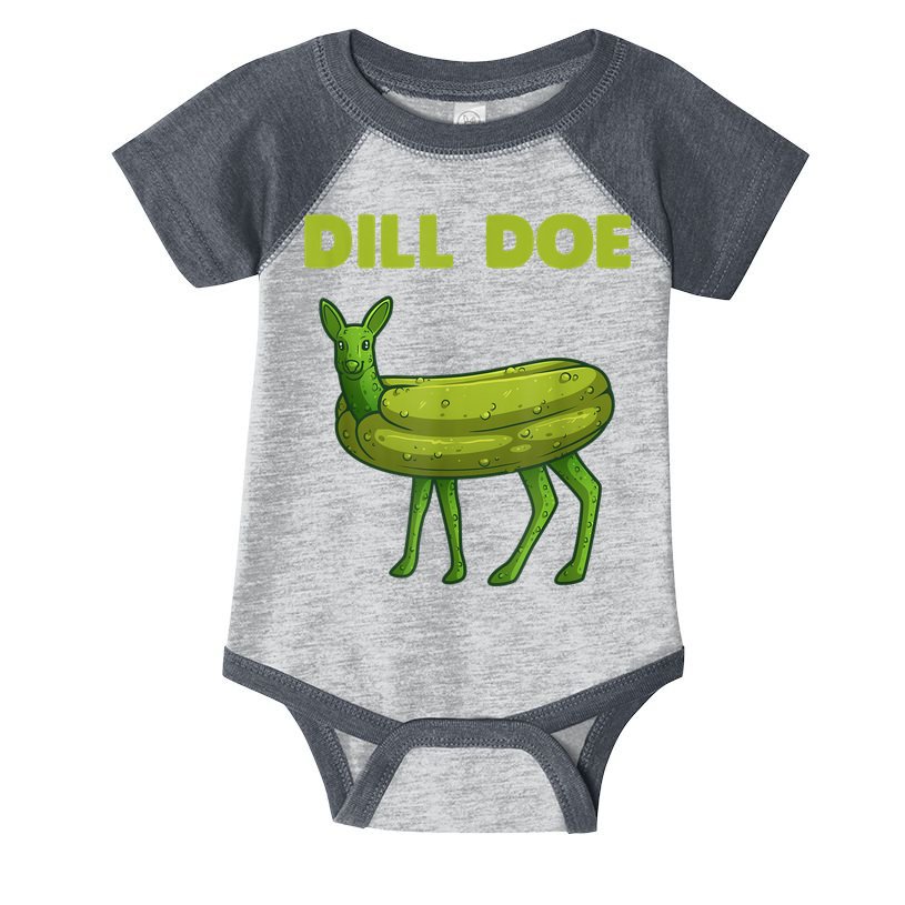 Funny Dill Doe Women Deer Green Dill Pickle Veggie Lover Infant Baby Jersey Bodysuit