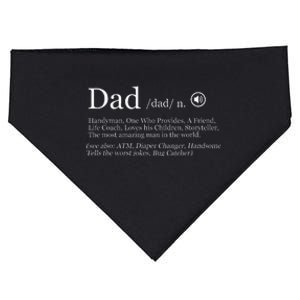 Funny Dad Definition USA-Made Doggie Bandana