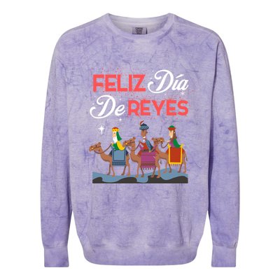 Feliz Dia De Reyes Happy Three Kings Day Epiphany Day Cute Gift Colorblast Crewneck Sweatshirt