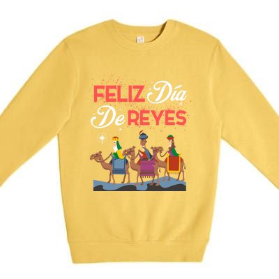 Feliz Dia De Reyes Happy Three Kings Day Epiphany Day Cute Gift Premium Crewneck Sweatshirt