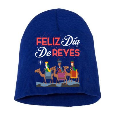 Feliz Dia De Reyes Happy Three Kings Day Epiphany Day Cute Gift Short Acrylic Beanie