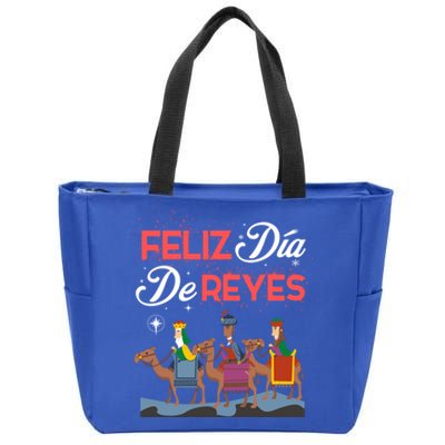 Feliz Dia De Reyes Happy Three Kings Day Epiphany Day Cute Gift Zip Tote Bag