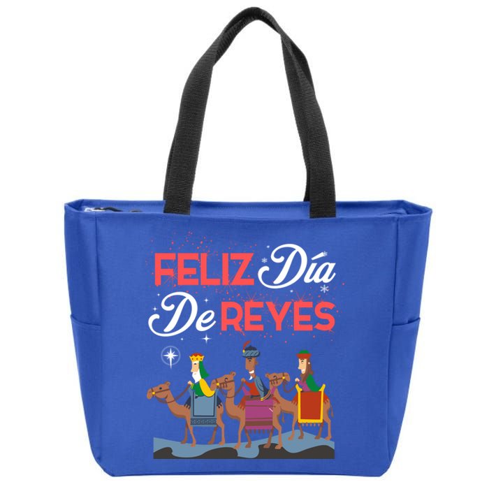 Feliz Dia De Reyes Happy Three Kings Day Epiphany Day Cute Gift Zip Tote Bag