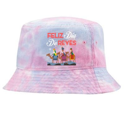 Feliz Dia De Reyes Happy Three Kings Day Epiphany Day Cute Gift Tie-Dyed Bucket Hat