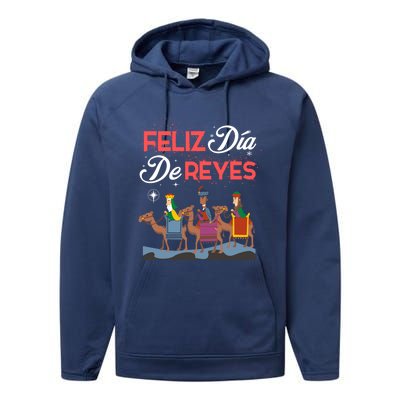 Feliz Dia De Reyes Happy Three Kings Day Epiphany Day Cute Gift Performance Fleece Hoodie