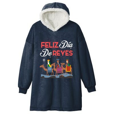 Feliz Dia De Reyes Happy Three Kings Day Epiphany Day Cute Gift Hooded Wearable Blanket