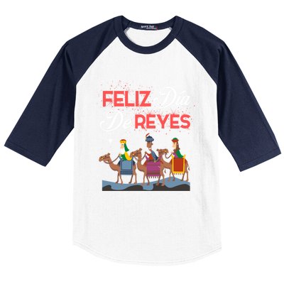 Feliz Dia De Reyes Happy Three Kings Day Epiphany Day Cute Gift Baseball Sleeve Shirt