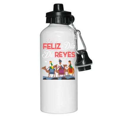 Feliz Dia De Reyes Happy Three Kings Day Epiphany Day Cute Gift Aluminum Water Bottle