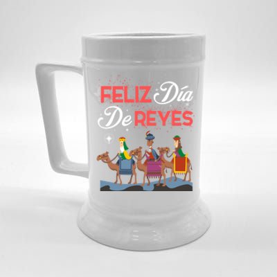 Feliz Dia De Reyes Happy Three Kings Day Epiphany Day Cute Gift Beer Stein