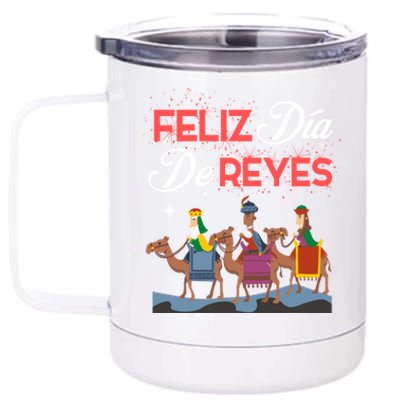 Feliz Dia De Reyes Happy Three Kings Day Epiphany Day Cute Gift 12 oz Stainless Steel Tumbler Cup