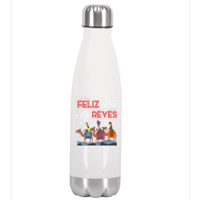 Feliz Dia De Reyes Happy Three Kings Day Epiphany Day Cute Gift Stainless Steel Insulated Water Bottle