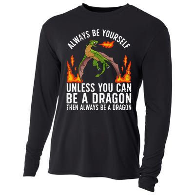 Funny Dragon Design For Fantasy Dragon Lover Cooling Performance Long Sleeve Crew