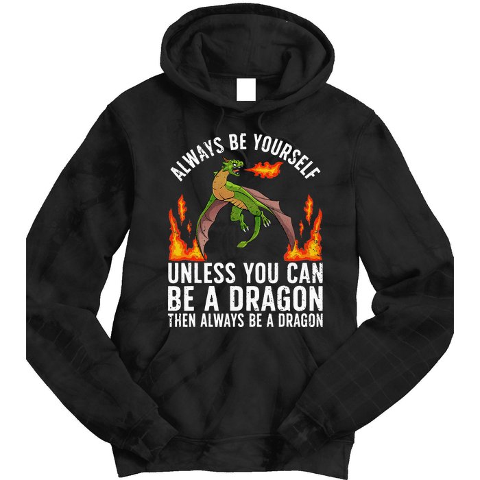 Funny Dragon Design For Fantasy Dragon Lover Tie Dye Hoodie