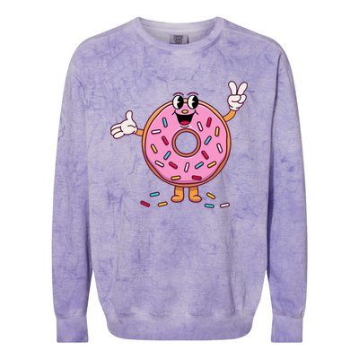 Funny Donut Donut Sprinkles Colorblast Crewneck Sweatshirt