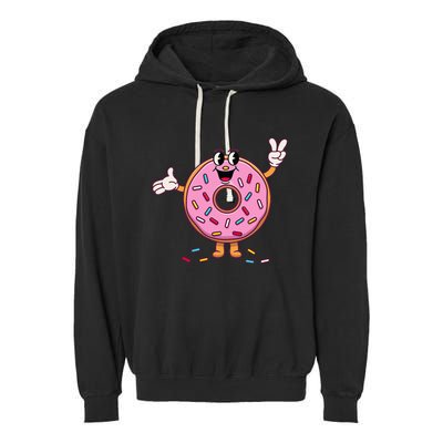 Funny Donut Donut Sprinkles Garment-Dyed Fleece Hoodie