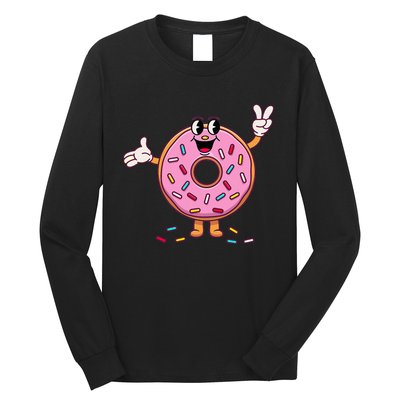 Funny Donut Donut Sprinkles Long Sleeve Shirt