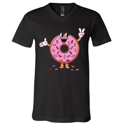 Funny Donut Donut Sprinkles V-Neck T-Shirt