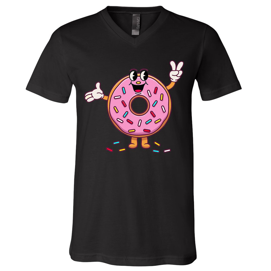 Funny Donut Donut Sprinkles V-Neck T-Shirt