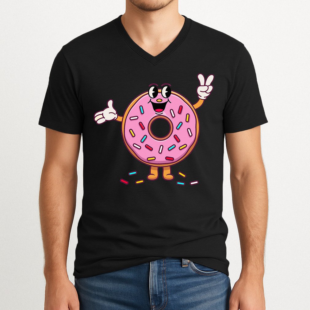 Funny Donut Donut Sprinkles V-Neck T-Shirt