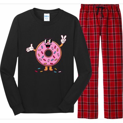 Funny Donut Donut Sprinkles Long Sleeve Pajama Set