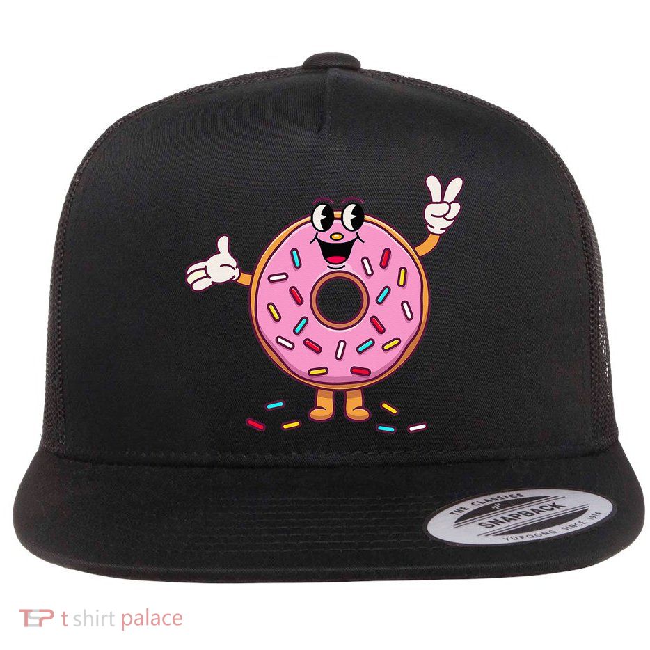 Funny Donut Donut Sprinkles Flatbill Hat