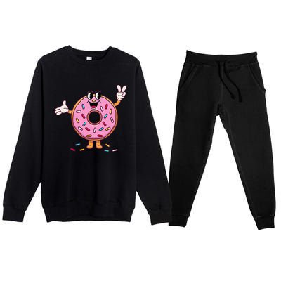 Funny Donut Donut Sprinkles Premium Crewneck Sweatsuit Set