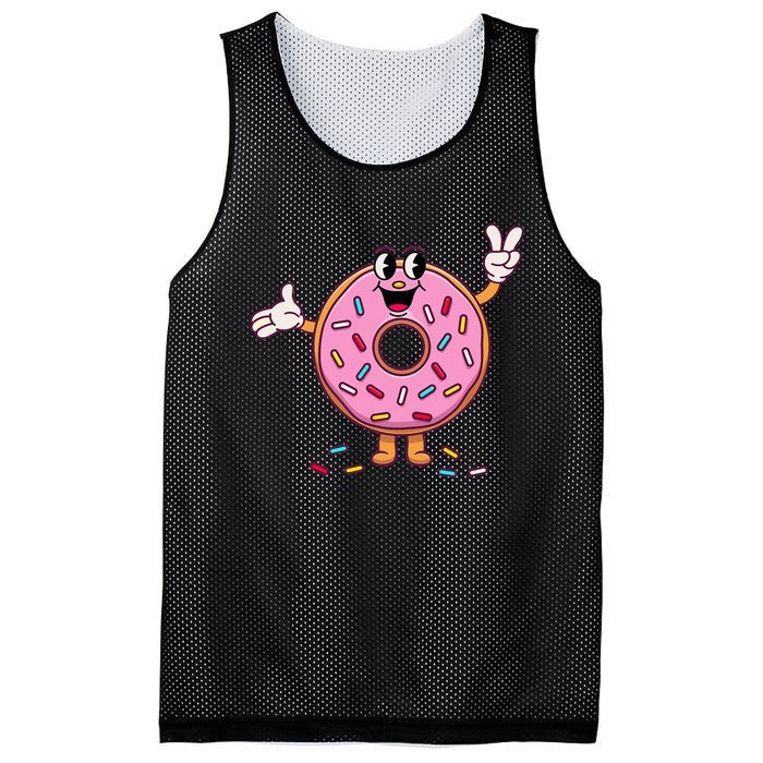 Funny Donut Donut Sprinkles Mesh Reversible Basketball Jersey Tank