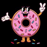 Funny Donut Donut Sprinkles Cooling Performance Long Sleeve Crew