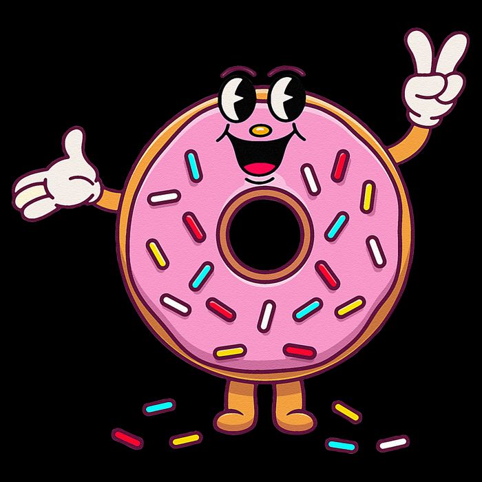 Funny Donut Donut Sprinkles Cooling Performance Long Sleeve Crew