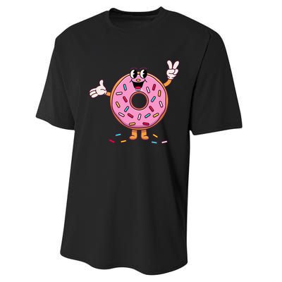 Funny Donut Donut Sprinkles Performance Sprint T-Shirt