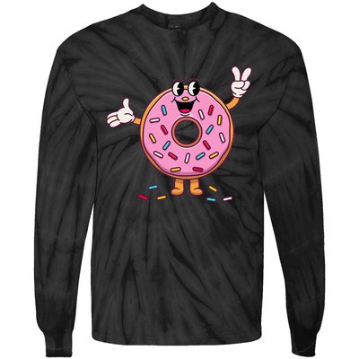 Funny Donut Donut Sprinkles Tie-Dye Long Sleeve Shirt