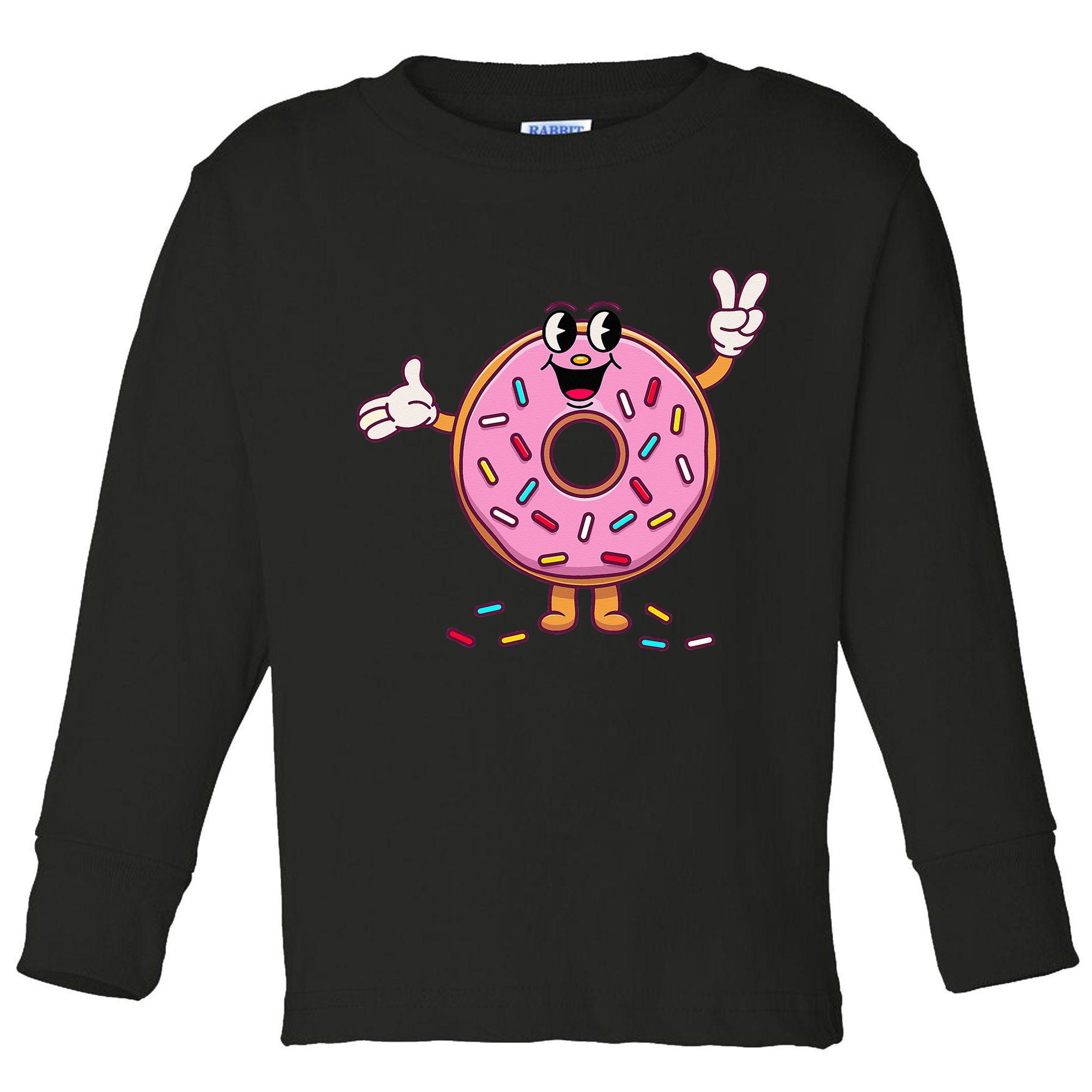 Funny Donut Donut Sprinkles Toddler Long Sleeve Shirt