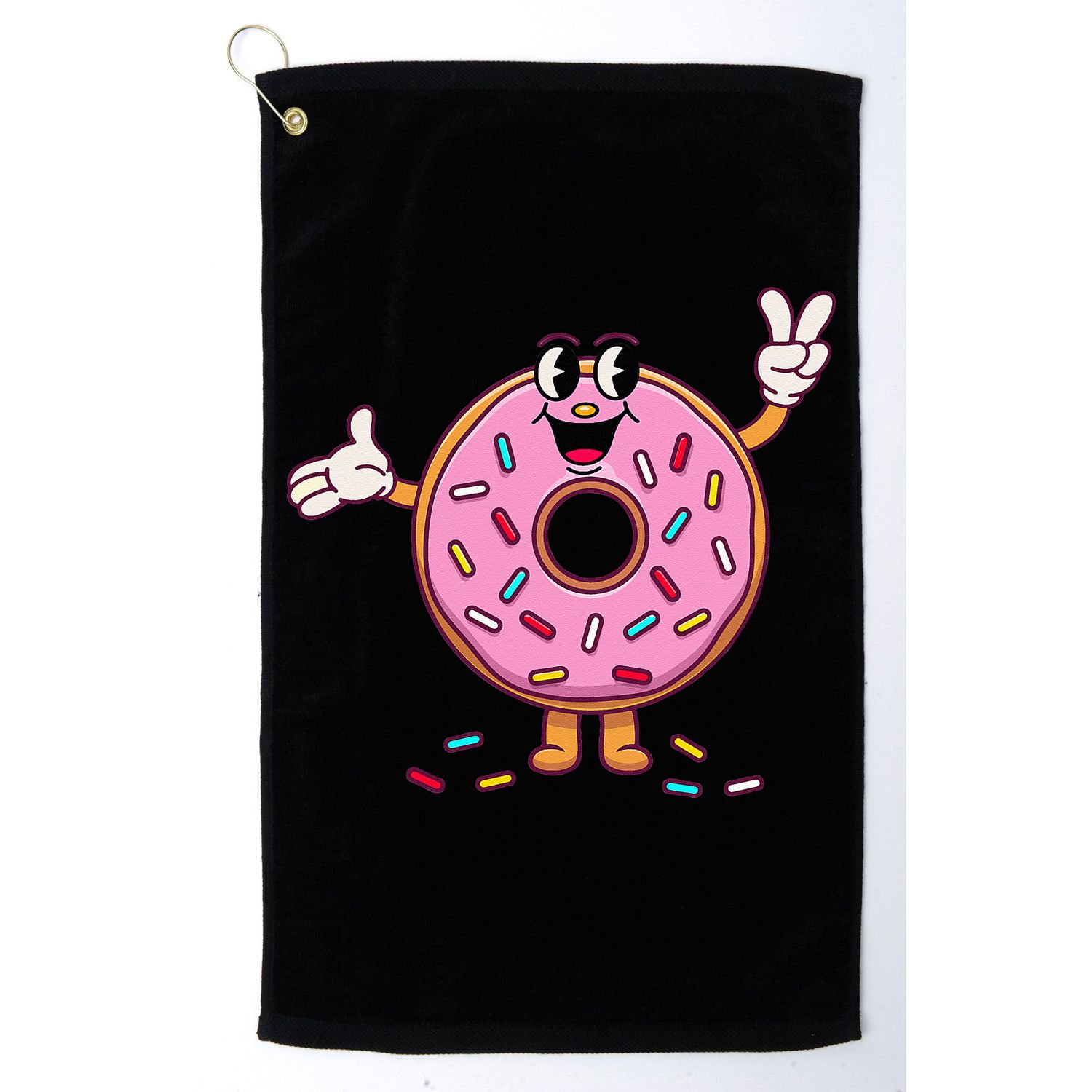 Funny Donut Donut Sprinkles Golf Towel
