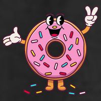 Funny Donut Donut Sprinkles Microfiber Hand Towel