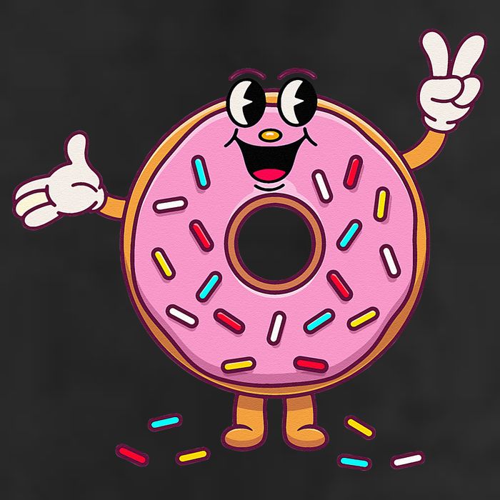 Funny Donut Donut Sprinkles Microfiber Hand Towel
