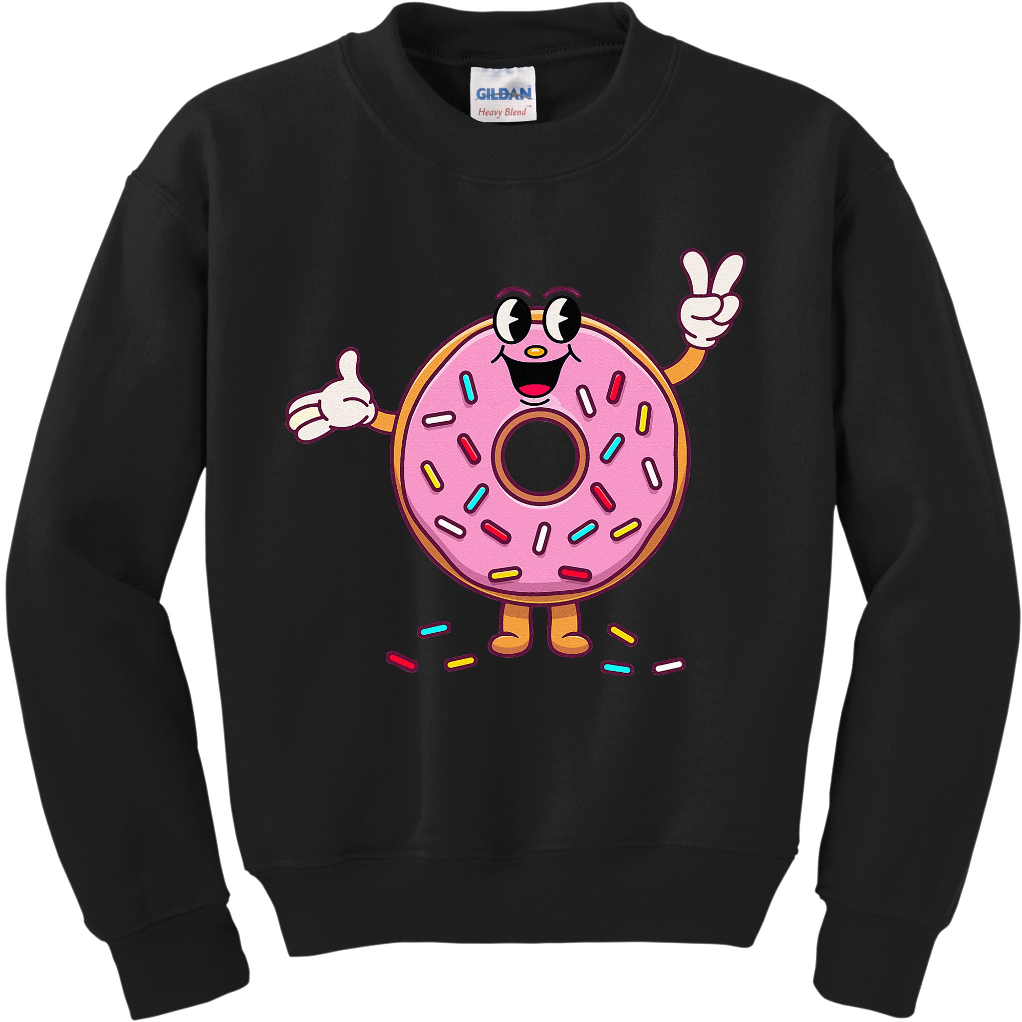 Funny Donut Donut Sprinkles Kids Sweatshirt